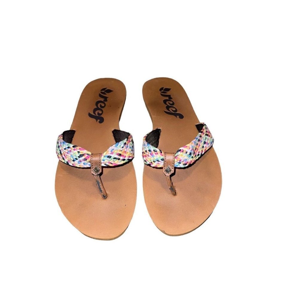 REEF Multicolor Flip Flops Womens Sandals Thongs Woven Braided Straps